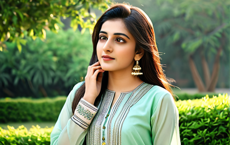 Natural Glow**

*   **Subject:** A young Pakistani woman with a radiant, healthy complexion.
*   **Attire:** Traditional shalwar kameez in a light pastel color (e.g., mint green or peach).
*   **Setting:** A lush garden in Lahore with morning light filtering through the trees.
*   **Mood:** Serene and confident.
*   **Style:** Photorealistic, soft focus, emphasis on skin texture and natural glow.
*   **Keywords:** Pakistani culture, glowing skin, natural beauty, shalwar kameez, Lahore, morning light, portrait, dSLR, high resolution.

**